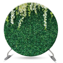 Lofaris Green Leaves Round Backdrop Cover for Photography