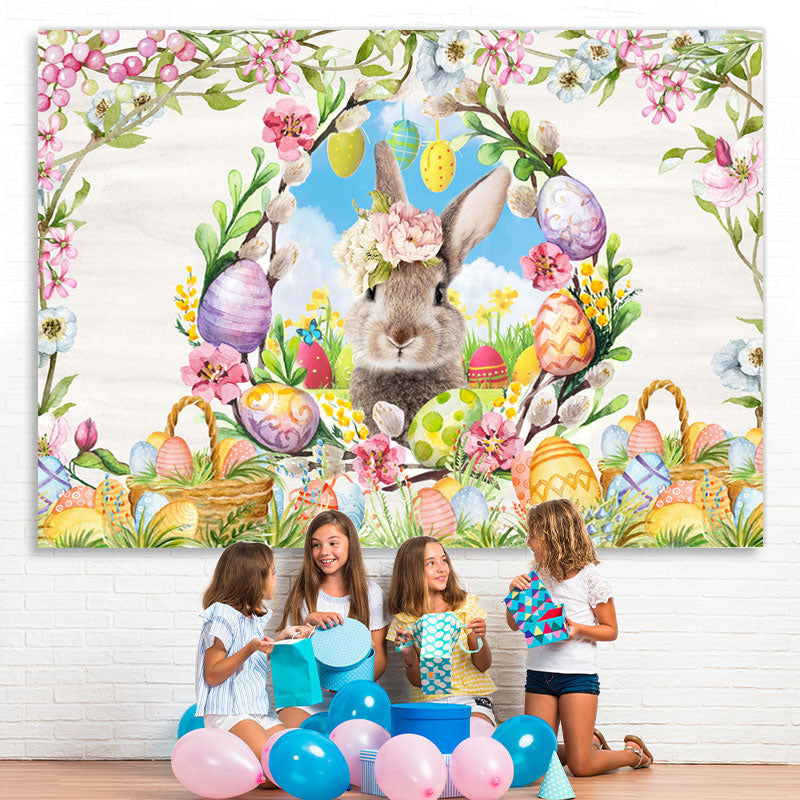 Lofaris Flower And kangaroo Happy Birthday Backdrop For Girl