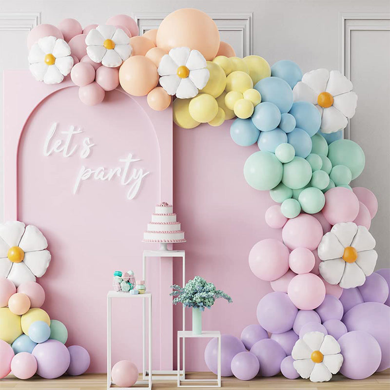 Lofaris Flower Macaron Pastel Balloons Garland For Events | Party Decorations