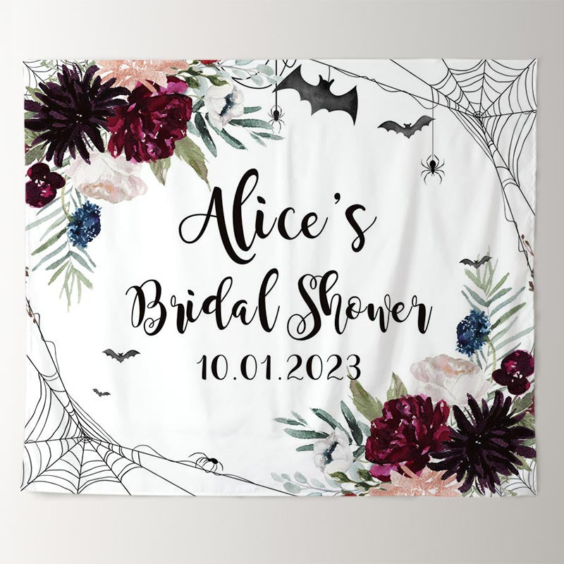 Lofaris Flower Spider Spy Halloween Bridal Shower Backdrop