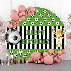 Lofaris Football And Reward Circle Happy Birthday Backdrop