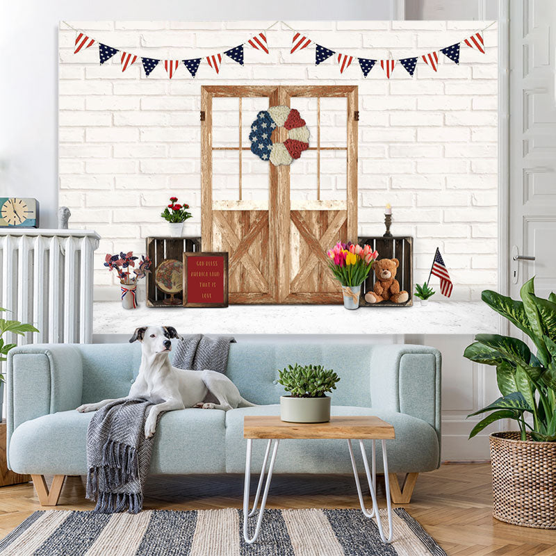 Lofaris Fourth of July Birthday Backdrop for Independence Day