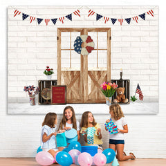 Lofaris Fourth of July Birthday Backdrop for Independence Day