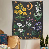 Lofaris Fresh Nature Floral Moon Still Life Family Wall Tapestry