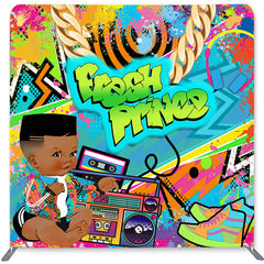 Lofaris Fresh Prince Graffiti Double-Sided Backdrop for Baby Shower