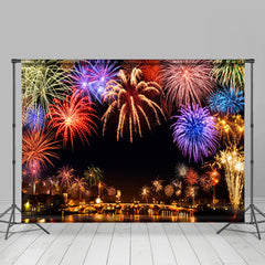 Lofaris Full Spark Night Fiesta Happy New Year Holiday Backdrop