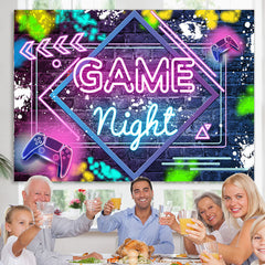 Lofaris Game Night Graffiti Light Colorful Birthday Backdrop
