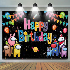 Lofaris Game Theme Character Galaxy Happy Birthday Backdrop