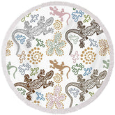 Lofaris Gecko Echo Irregular Form Round Beach Towel Idea