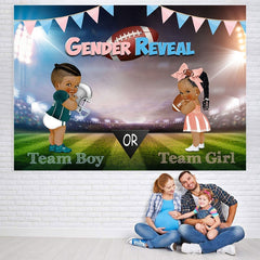 Lofaris Gendar Reveal Football Party Backdrop for Baby Shower