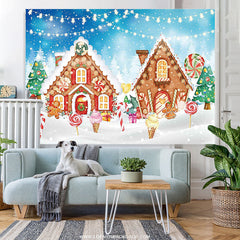 Lofaris Gingerbread House Candyland Xmas Baby Shower Banner