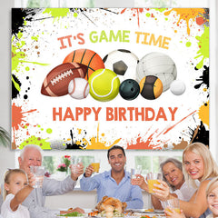 Lofaris Giraffe Its Game Time Happy Birthday Backdrop For Kid