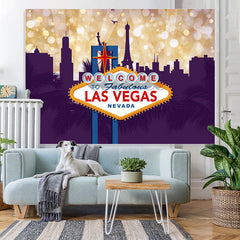 Lofaris Glitter And Bokeh Dark Buildings Birthday Backdrop