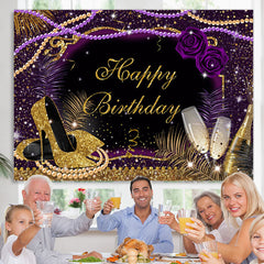 Lofaris Glitter And Gorgeous Happy Birthday Backdrop For Woman