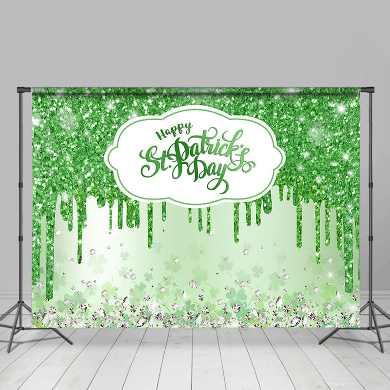 Lofaris Glitter And Green Water Happy St. Patrick’s Day Backdrop