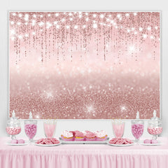 Lofaris Glitter And Pink Simple Theme Happy Birthday Backdrop