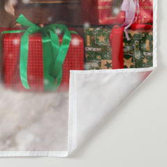 Lofaris Glitter And Snowy Christmas Tree With Lollipop Backdrop