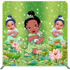 Lofaris Glitter Baby Green Double-Sided Backdrop for Shower