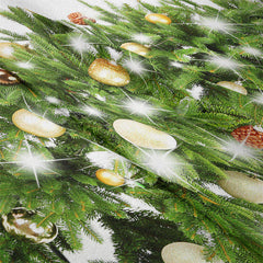 Lofaris Glitter Bauble Pinetree Christmas Tapestry Wall Deco