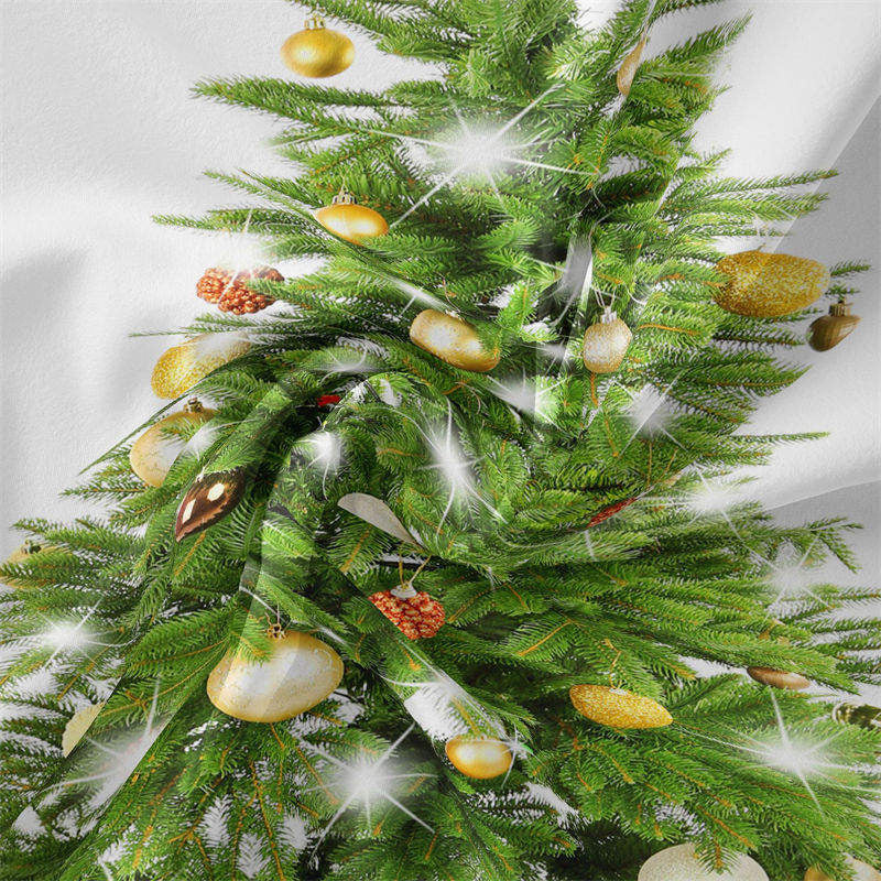 Lofaris Glitter Bauble Pinetree Christmas Tapestry Wall Deco