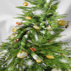 Lofaris Glitter Bauble Pinetree Christmas Tapestry Wall Deco