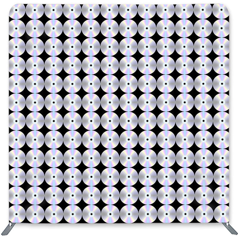 Lofaris Glitter CD Double-Sided Backdrop for Birthday Party