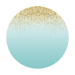 Lofaris Glitter Dots And Blue Themed Round Birthday Backdrop