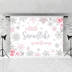 Lofaris Glitter Floral Little Snowflake In On The Way Backdrop