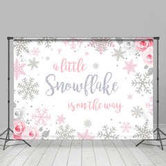 Lofaris Glitter Floral Little Snowflake In On The Way Backdrop