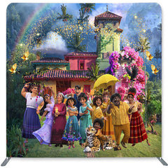 Lofaris Glitter Garden Family Double-Sided Backdrop for Birthday