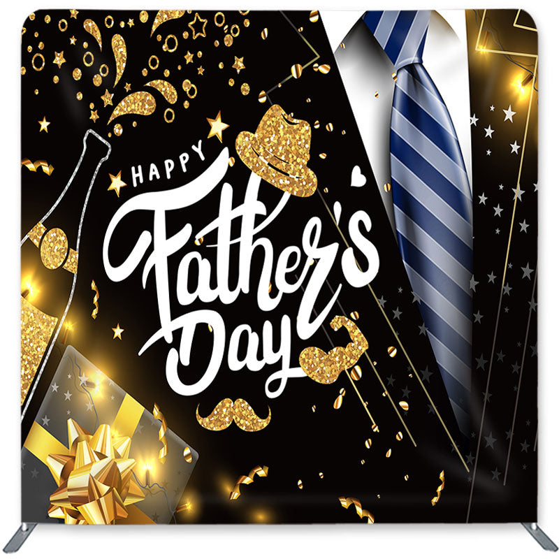 Lofaris Glitter Gift Double-Sided Backdrop for Fathers Day