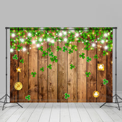 Lofaris Glitter Green And Golden St. Patrick’S Day Backdrop