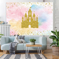 Lofaris Glitter Magic Sky World With Castle Cute Backdrop