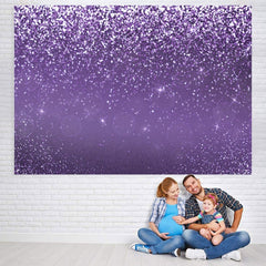 Lofaris Glitter Purple Bokeh Birthday Baby Shower Backdrop
