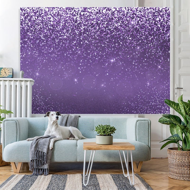 Lofaris Glitter Purple Bokeh Birthday Baby Shower Backdrop