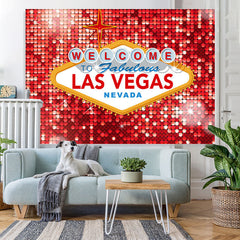 Lofaris Glitter Red With Shining Light Happy Birthday Backdrop
