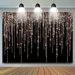 Lofaris Glitter Rose Gold Golden Black Birthday Background