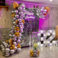 Lofaris Panel Sequins Backdrop For Party Events Decoration