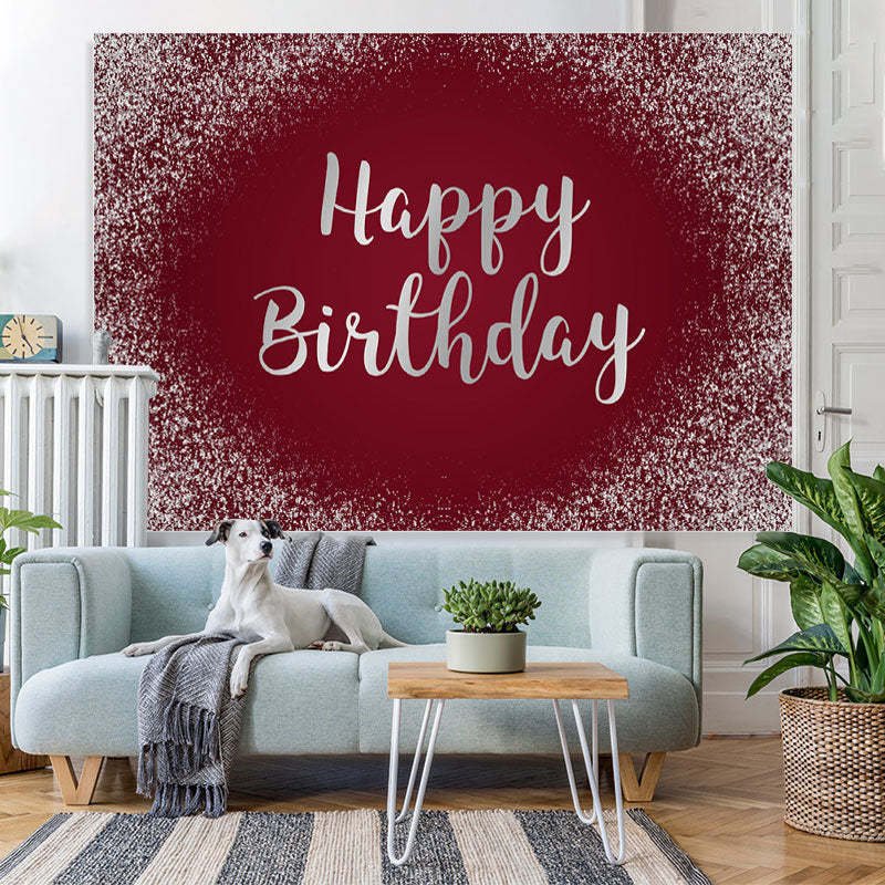 Lofaris Glitter Silver Dots Girls Princess Birthday Backdrop