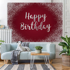 Lofaris Glitter Silver Dots Girls Princess Birthday Backdrop