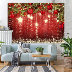 Lofaris Glitter Stars and Jingle-Bell Christmas Tree Backdrop