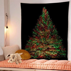 Lofaris Glitter Tree Still Life Christmas Holiday Wall Tapestry