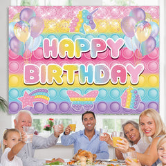 Lofaris Glitter Unicorn Balloons Pop It Happy Birthday Backdorp