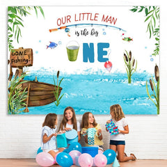 Lofaris Go Fishing 1st Birthday party Photoshoot Backdrops