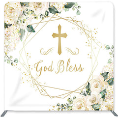 Lofaris God Bless Flower Double-Sided Backdrop for Wedding
