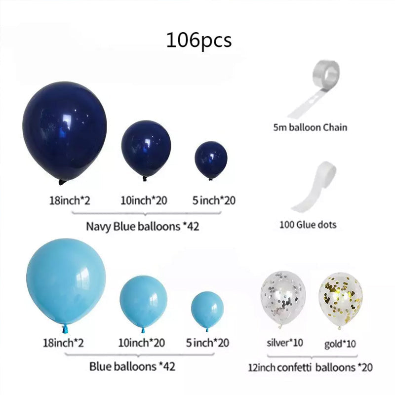 Lofaris Gold And Macaron Blue Balloon Garland Arch Kit For Birthday | Party Decorations