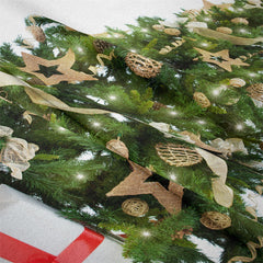 Lofaris Gold Bauble Christmas Tree With Gift Wall Tapestry