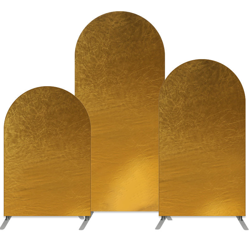 Lofaris Gold Bling Solid Color Stretchy Spandex Birthday Arch Backdrop Kit