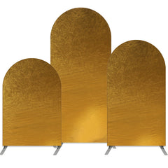 Lofaris Gold Bling Solid Color Stretchy Spandex Birthday Arch Backdrop Kit