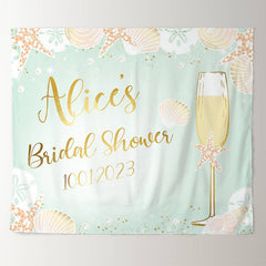 Lofaris Gold Champagne Brunch Bubbly Bridal Shower Backdrop